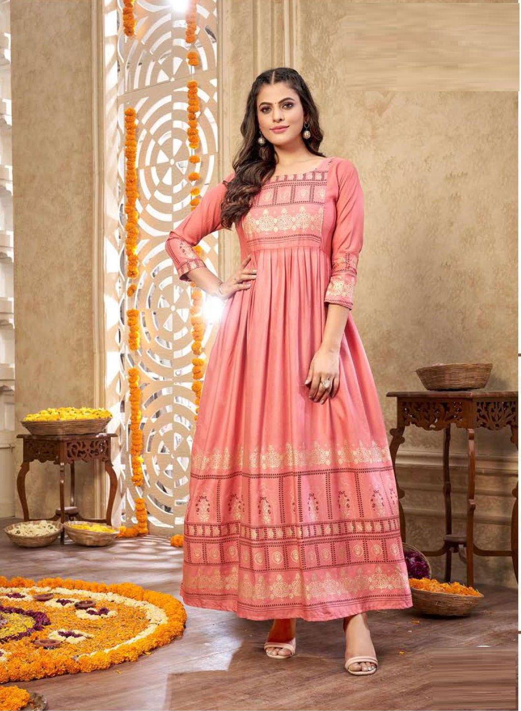 Bonie Senorita Festive Wear Rayon Designer Long Anarkali Kurti Collection